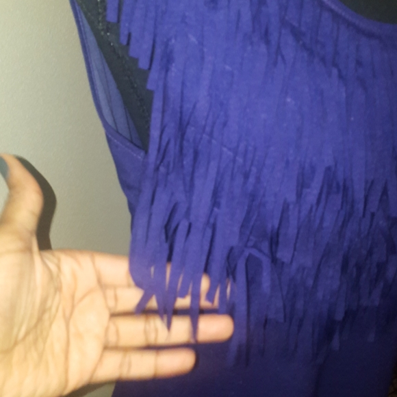 💜Ya Los Angeles Purple Fringe Dress💜 - Picture 4 of 9